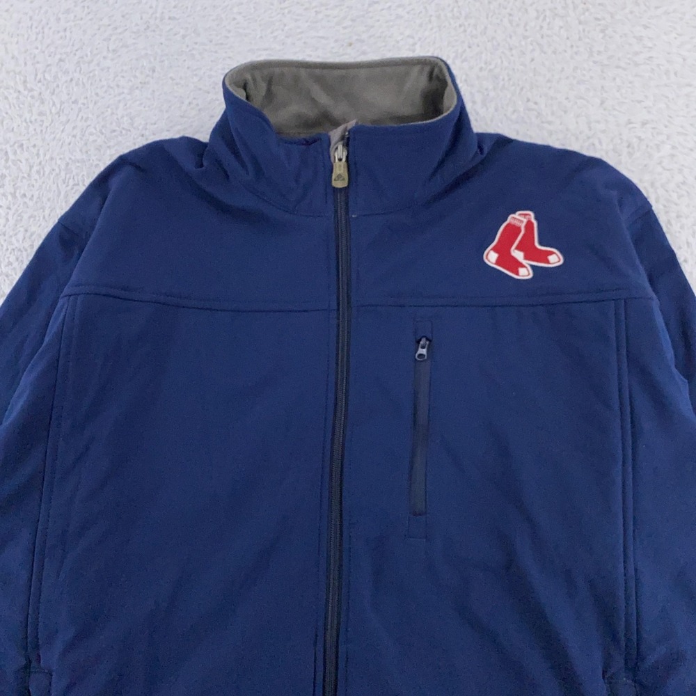 Boston Red Sox Fleece Lined Majestic Jacket Mens Large MLB Baseball Full Zip